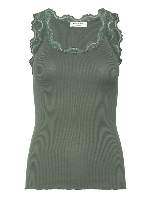 Rosemunde | Rwbabette Silk Sl U-Neck Lace Top | L