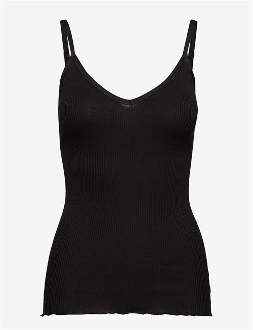 Rosemunde | Rwbelle Silk Sl V-Neck Elastic Top | L