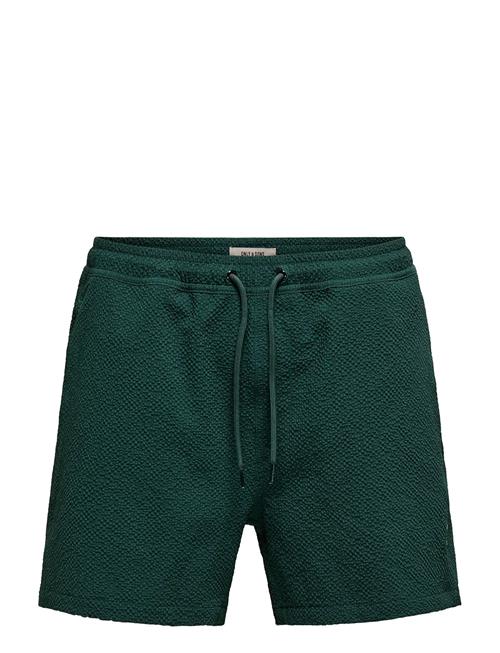 ONLY & SONS | Onsted Life Solid Seersucker Swim Noos | S