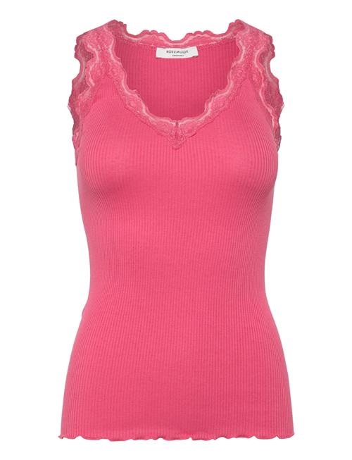 Rosemunde | Rwbeatha Silk Sl V-Neck Lace Top | S