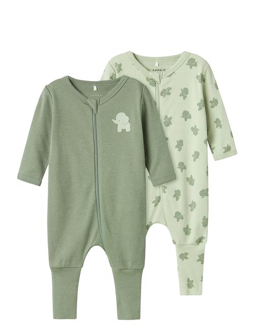 name it | Nbmnightsuit 2P Zip Ff Sea Elephant Noos | 104