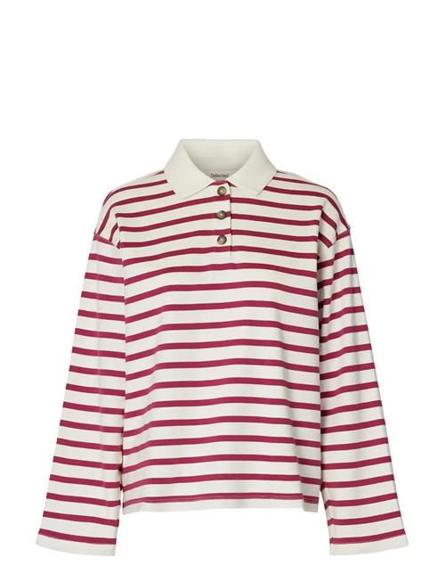 Selected | Slfwada Ls Stripe Collar Top | XL