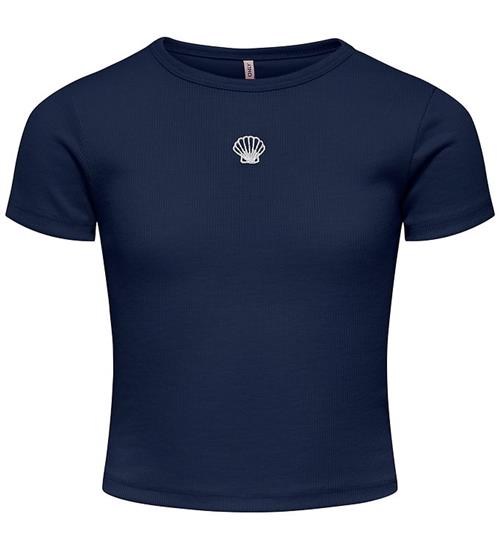 Kids Only T-shirt - KOgElva - Navy Blazer/Seashell/Cloud Dancer