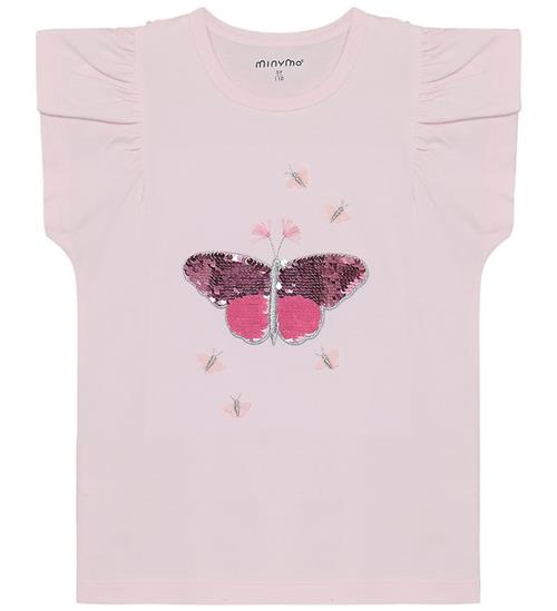 Minymo T-shirt - Raindrops On Roses m. Palietter