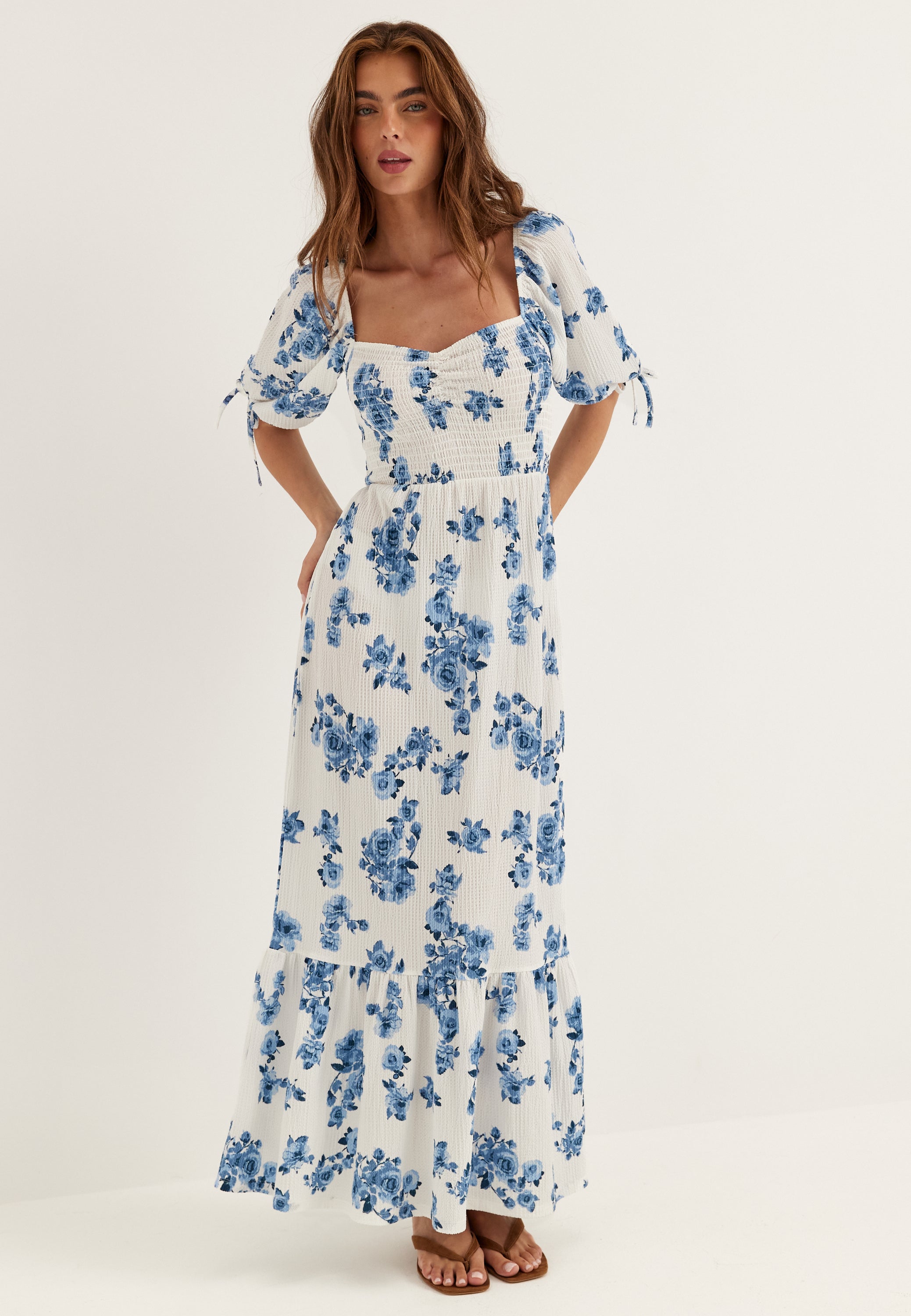 BUBBLEROOM Smock Maxi Dress