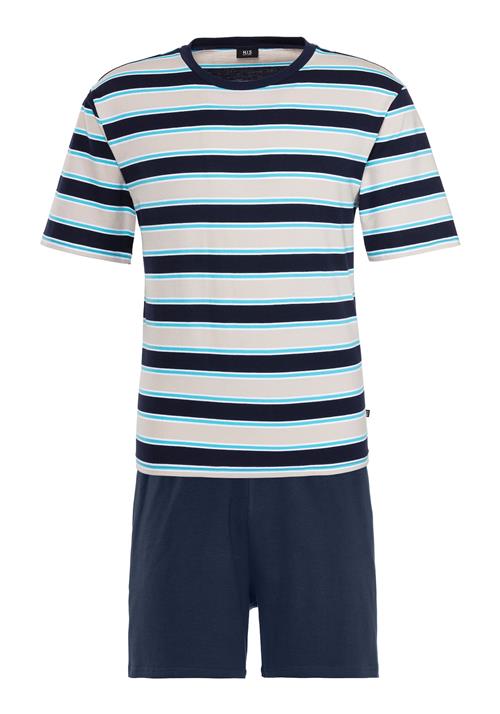 H.I.S Pyjamas kort  navy / azur / lysegrå / hvid