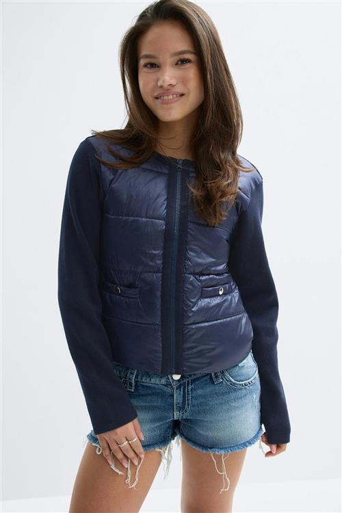 Gina Tricot - Y padded rib jacket - Jakker til piger 9–14 år - Blå - 134/140 - Pige