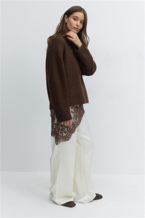 Gina Tricot - Lace hip scarf - Tørklæder og halstørklæder - Brun - ONESIZE - Dame