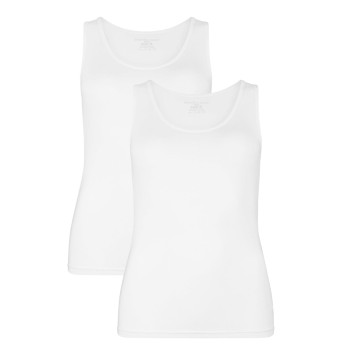 Bamboo basics 2P Anna Knitted Singlet Hvid Small Dame
