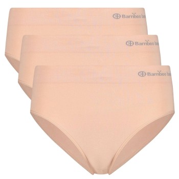 Bamboo basics Trusser 3P Belle Seamless Full Brief Rosa Large Dame