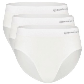 Bamboo basics Trusser 3P Belle Seamless Full Brief Hvid Small Dame