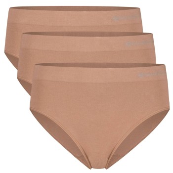 Bamboo basics Trusser 3P Belle Seamless Full Brief Lysbrun  XX-Large Dame