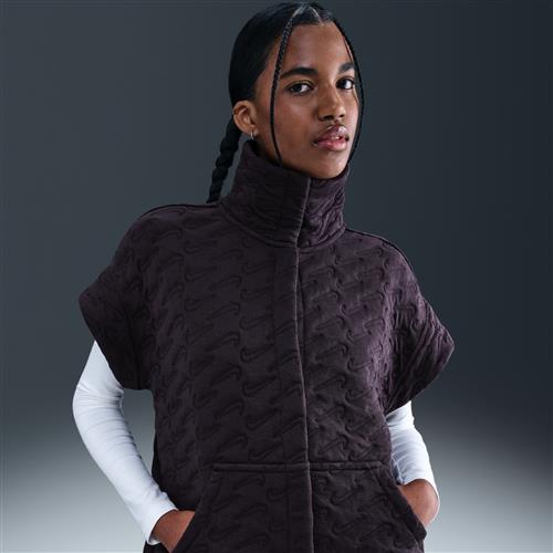 Oversized Nike Phoenix Fleece-jacquardvest til kvinder - lilla