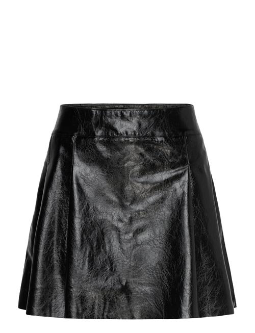 Mango | Leather-Effect Pleated Mini-Skirt | 34