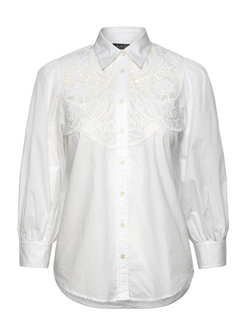 Lauren Ralph Lauren | Eyelet Cotton Broadcloth Shirt | XS