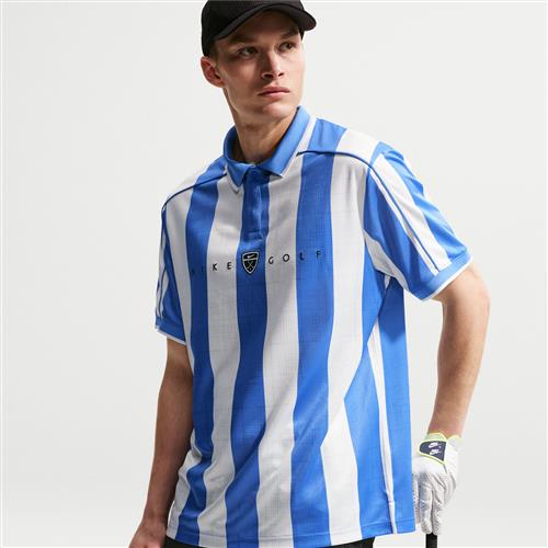 Nike Fairway Fresh Dri-FIT-golfpolo med korte ærmer og løstsiddende pasform til mænd - blå
