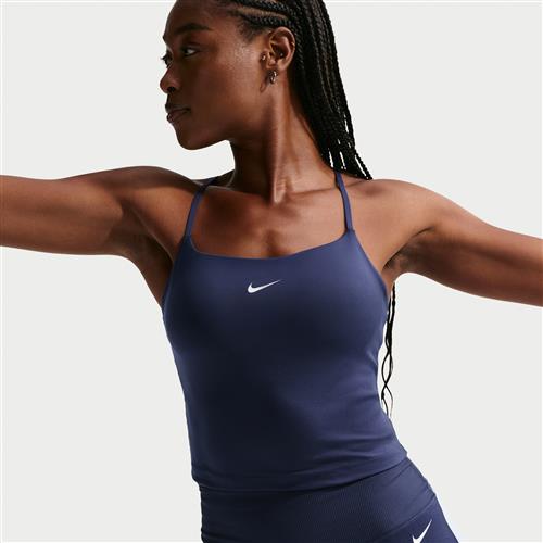 Justerbar Nike One-sports-bh-tanktop med indlæg og medium støtte til kvinder - blå