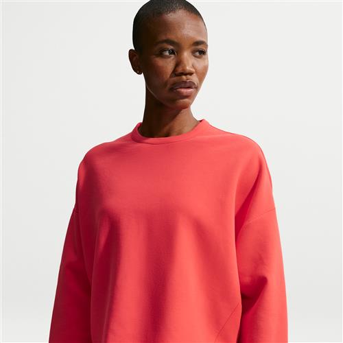 Oversized Nike 24.7 ImpossiblySoft Dri-FIT-top med rund hals til kvinder - rød