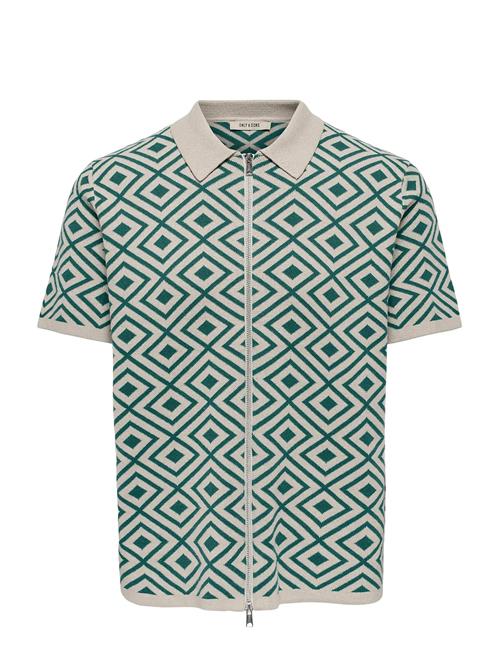 ONLY & SONS | Onsmike Life Reg 12 Ss Jaq Shirt Knit | XL