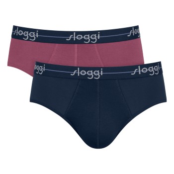 Sloggi 2P For Men Start Midi Flerfarvet-2 bomuld Small Herre