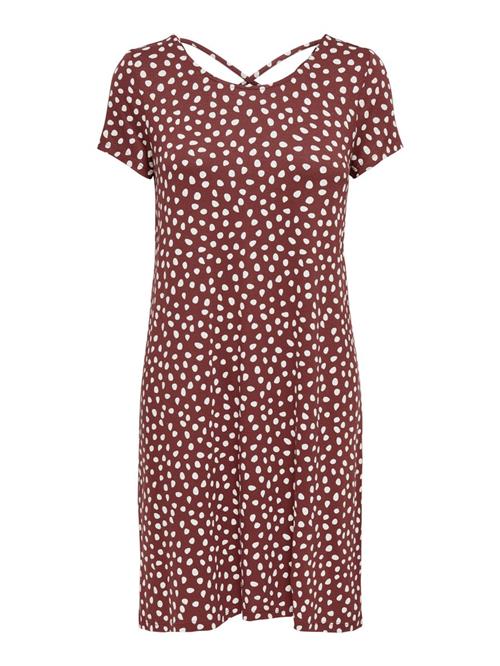 ONLY Kjole 'ONLBera'  rustbrun / hvid