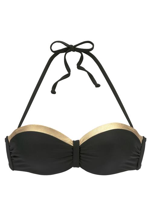 Se LASCANA Bikinioverdel 'Elodie'  guld / sort hos About You