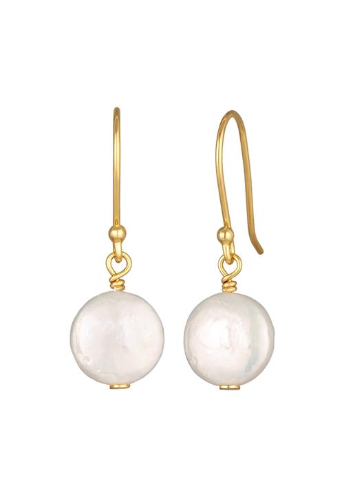 ELLI Øreringe 'Barock'  guld / perlehvid