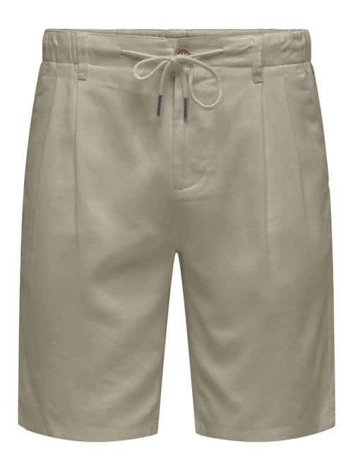 Only & Sons Bukser med lægfolder 'Leo'  mørkebeige