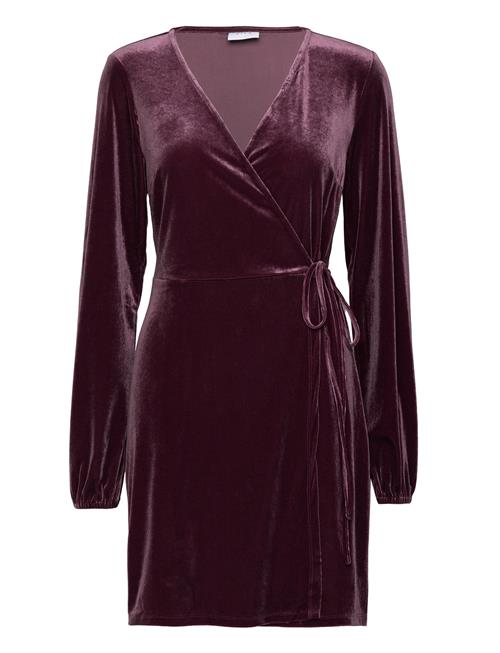 Vila | Vikatja L/S Short Velvet Wrap Dress/Ka | XS