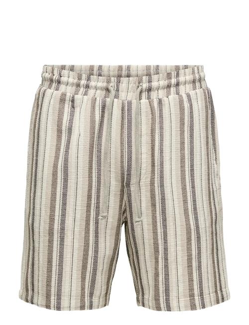 ONLY & SONS | Onstrev Life Reg Struc Stripe Shorts | XXL