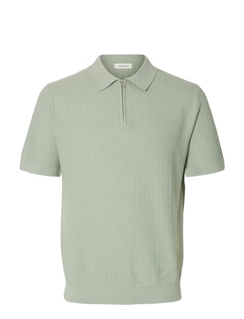 Selected | Slmcran Ss Knit Structure Zip Polo Noos | XXL