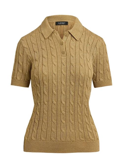 Lauren Ralph Lauren | Metallic Cable-Knit Polo Sweater | S