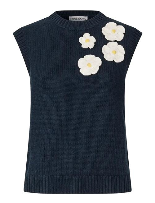 STINE GOYA | Cotton Wool Yarn, Crewneck Dropped Shoulder Vest | M