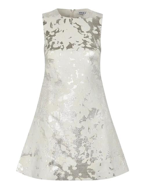 STINE GOYA | Metallic Woven Jacquard, Kick Pleat Mini Dress | M