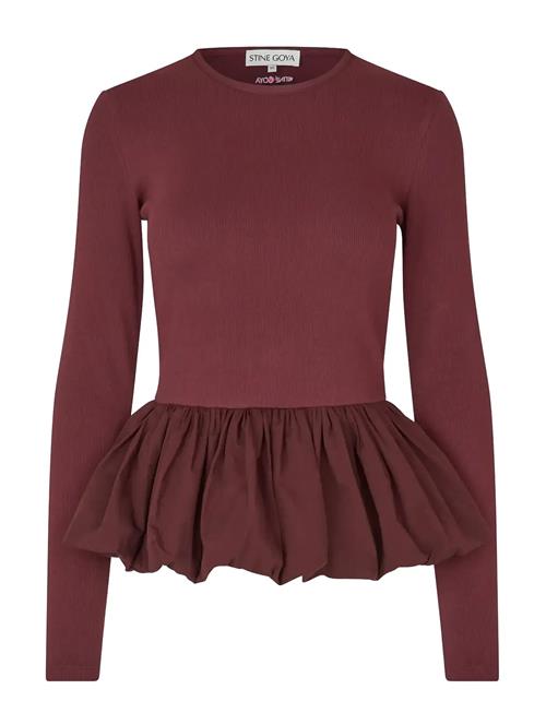 STINE GOYA | Rib / Light Cotton, Long Sleeve Balloon Top | S