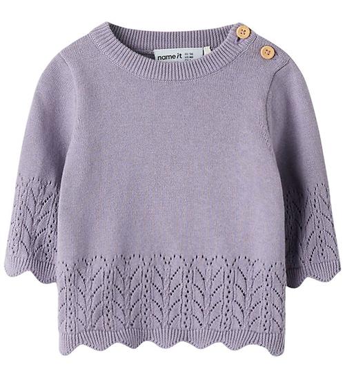 Name It Bluse - Strik - NbfBrit - Lavender Gray