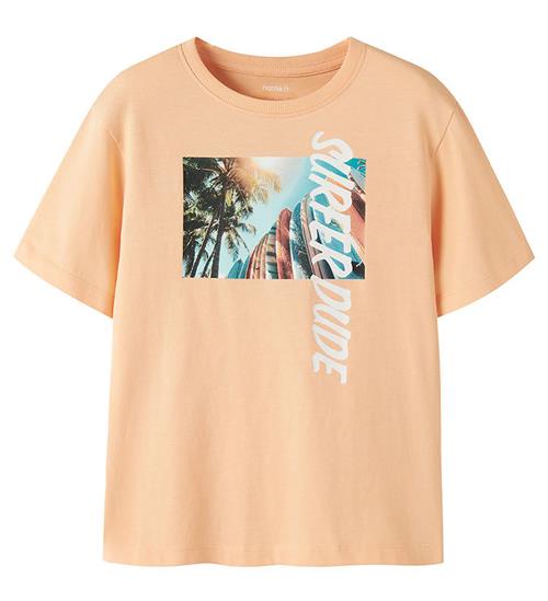 Name It T-shirt - NkmVoto - Peach Fuzz/Surf