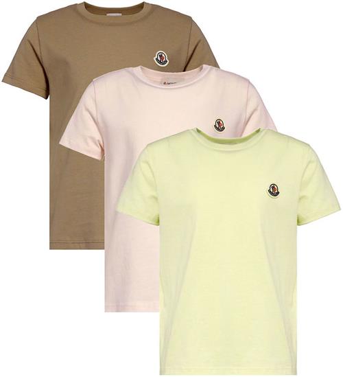 Moncler T-shirt - 3-pak - Brun/Rosa/Gul