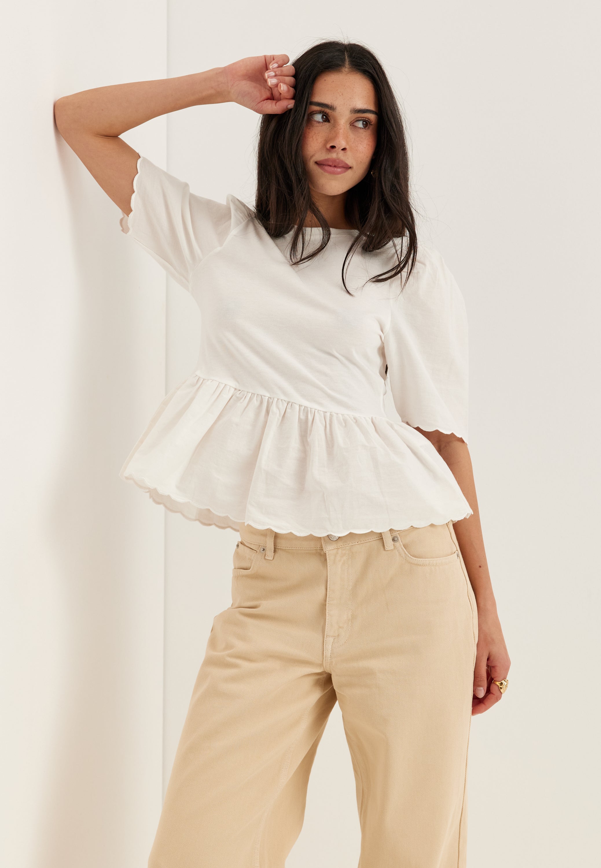 ONLY Onlveronika Life S/S MIX PEPLUM TOP