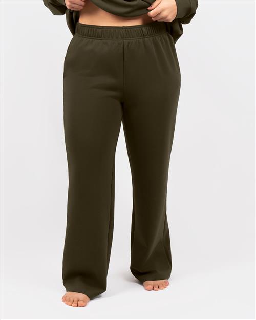 Emma Ultrasoft Deep Olive Straight Leg Sweatpants