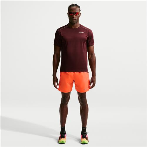 Nike Miler Dri-FIT-løbeshorts (18 cm) med indershorts til mænd - Orange