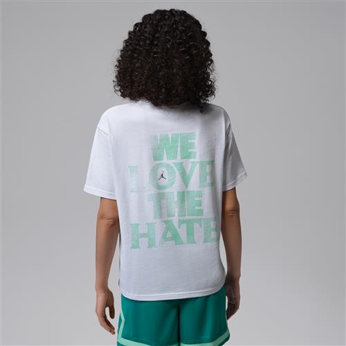 Jordan Sport Dri-FIT-T-shirt med grafik til kvinder - hvid