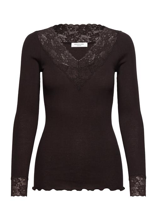 Rosemunde | Rwbernadine Organic Ls V-Neck Lace | M
