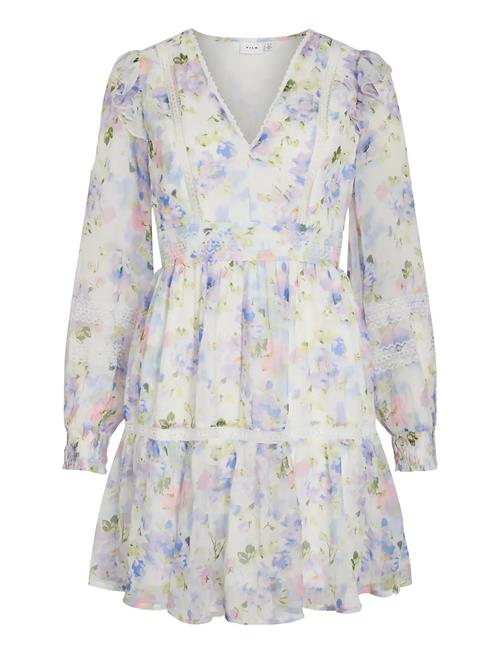 Vila | Viroman New V-Neck L/S Short Dress/Dc/Ka | 44