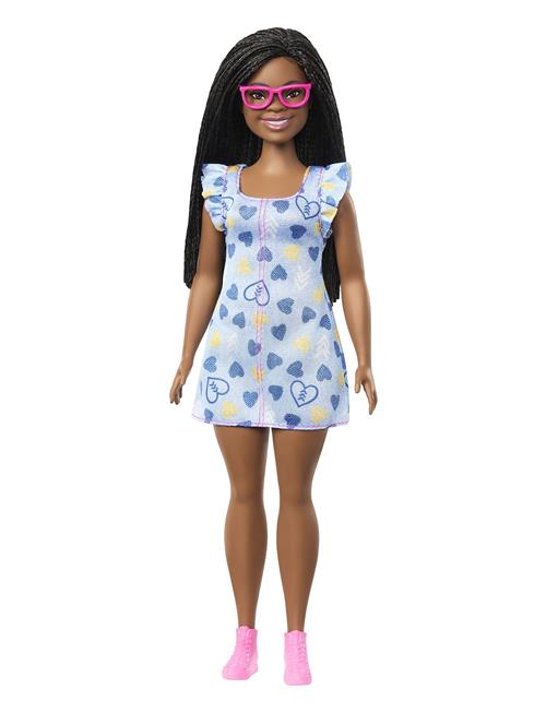 Barbie | Fashionistas Doll #229, Doll With Down Syndrome Wearing Heart-Print Dress | ONE SIZE