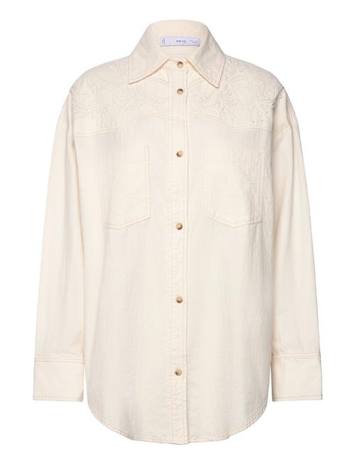 Mango | Shirt With Decorative Stitching | M