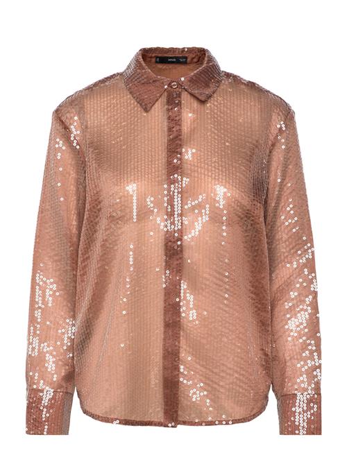 Mango | Semi-Transparent Sequined Shirt | L