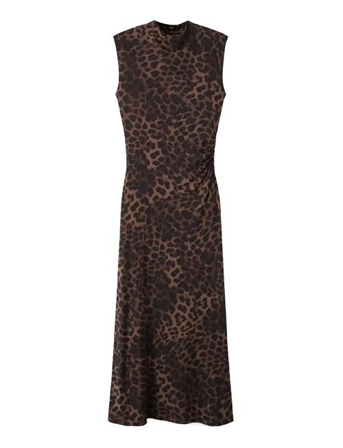 Mango | Leopard-Print Fitted Dress | M