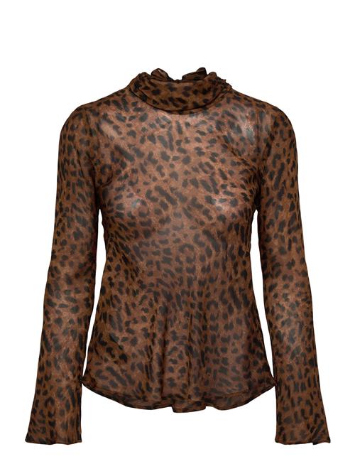 Mango | Leopard-Print Blouse With Scarf | S