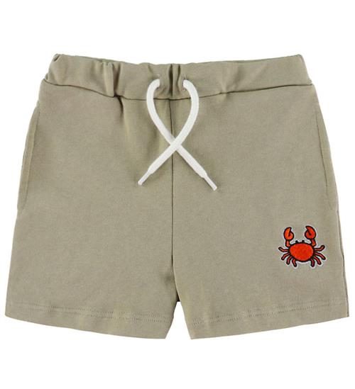 Name It Sweatshorts - NmmFresno - Aluminium m. Krabbe